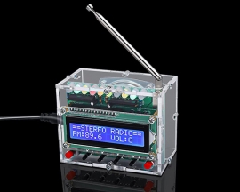 RDA5807 FM Radio Receiver DIY Kit with RGB Flashing LED Indicator