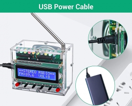 RDA5807 FM Radio Receiver DIY Kit with RGB Flashing LED Indicator