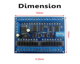 DC 12V 24V RES485 Modbus RTU Relay Controller,16CH-IN-NPN 16CH-OUT Programmable Switch Optocoupler Isolator for PLC