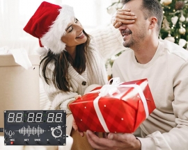 Recordable Alarm Clock Soldering Project, DIY Digital Clock Electronics Kit with 3 Independent Alarms 12/24H Switch 0.8-inch Display STEM Learning Soldering Project for School and Home Use