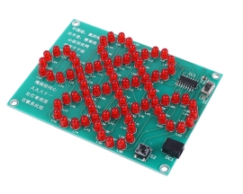 DIY Kit Red Chinese Knot Analog Electronic Circuit, LED Light Kits for Soldering Skill Practice and Learning