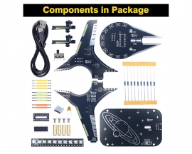Starship Soldering Practice Kit, Spaceship Styling DIY LED Light Kit, Fun Space Shuttle Electronics Learning Kit for School Projects & Cool Desk Decor Present