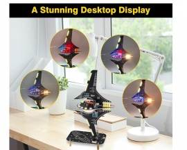 Starship Soldering Practice Kit, Spaceship Styling DIY LED Light Kit, Fun Space Shuttle Electronics Learning Kit for School Projects & Cool Desk Decor Present