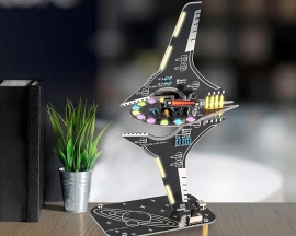 Starship Soldering Practice Kit, Spaceship Styling DIY LED Light Kit, Fun Space Shuttle Electronics Learning Kit for School Projects & Cool Desk Decor Present