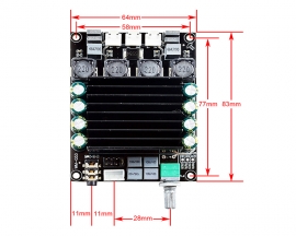 100W+100W TDA7498 High Power Amplifier, DC 12V~36V Dual Chanel HIFI Digital Audio Amplifier Board 100Wx2