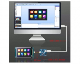 2.8in TFT LCD Touch Display Screen 320x240 HIMI UART Intelligent Display Screen