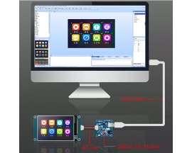 3.2in IPS TFT LCD Touch Display Screen 320*240 HIMI UART Intelligent Display Screen