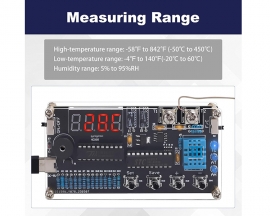 DC 4.5-5V Digital Thermometer Soldering Kit with High/Low Alarm, -50℃ to 450℃ Wide Range Thermocouple Sensor Electronics Kit for School Home Education
