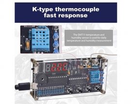 DC 4.5-5V Digital Thermometer Soldering Kit with High/Low Alarm, -50℃ to 450℃ Wide Range Thermocouple Sensor Electronics Kit for School Home Education