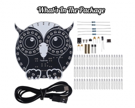 ICStation Soldering Learning Kit, Touch Control Owl Light Soldering Practice Kit With Brightness Adjustment, Owl Shaped LED Light DIY Kit for School Students STEM Education