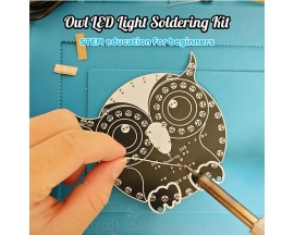ICStation Soldering Learning Kit, Touch Control Owl Light Soldering Practice Kit With Brightness Adjustment, Owl Shaped LED Light DIY Kit for School Students STEM Education
