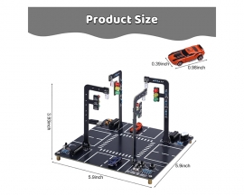 LED Traffic Light Simulator Kit with Sound, DIY Soldering Practice Kit STEM Educational Electronics Project for Teens Adults Home and School Learning