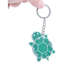 2pcs Turtle Keychain Soldering Kit with SMD LED Lights, DIY Soldering Kit for Beginners Students Adults, DIY Presents Keychain Decoration