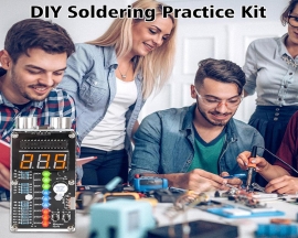 Ultrasonic Ranging Alarm DIY Kit, HC-SR04 Ultrasonic Distance Measurer Soldering Practice Kit, Electronic Soldering Project for School STEM Teaching Learning