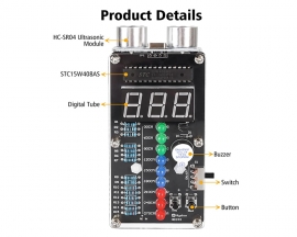 Ultrasonic Ranging Alarm DIY Kit, HC-SR04 Ultrasonic Distance Measurer Soldering Practice Kit, Electronic Soldering Project for School STEM Teaching Learning
