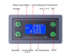 WIFI High Temperature Controller APP Remote Control K-type Thermocouple -99~999C LCD Display 10A Relay Switch Controller