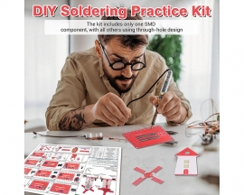 DIY Windmill Solder Practice Kit for Beginners, Soldering Practice Kit with LED Flashing Light & Adjustable Rotation Speed for Students Soldering Training, School STEM Education Project