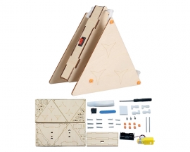 DIY Wooden Triangle Walking Robot Kit Dual-Crank Walking Mechanism STEM Kit DIY Science Experiment Engineering Project for Teens & Adults