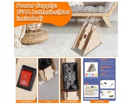 DIY Wooden Triangle Walking Robot Kit Dual-Crank Walking Mechanism STEM Kit DIY Science Experiment Engineering Project for Teens & Adults