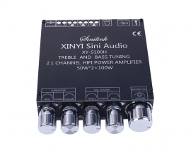 50W+50W+100W Subwoofer Bluetooth-Compatiable Amplifier Module 2.1Channel Treble Bass AUX/U-disk Audio APP Controller