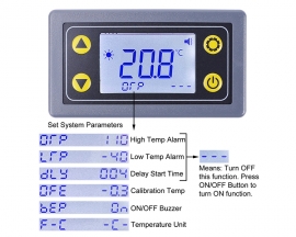 Heating Cooling NTC Digital Temperature Controller -40~110C LCD Display 10A Relay Switch Controller