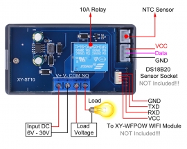 Heating Cooling NTC Digital Temperature Controller -40~110C LCD Display 10A Relay Switch Controller