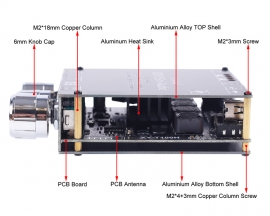 100W+100W HIFI Bluetooth-compatiable Amplifier Module, TPA3116D2 Treble Bass Stereo Amplifier, AUX/U-disk Audio APP Controller