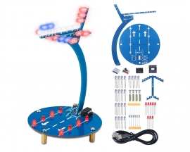 Soldering Practice Kit, DIY 3D Airplane Soldering Project with Flashing LED Lights, Aircraft Electronics Soldering Learning Kit for High School Colleage Education and Desktop Decoration