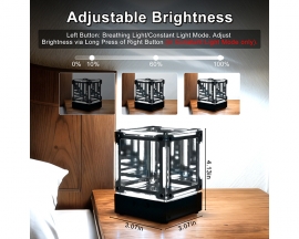 DIY LED Filament Cube Light Soldering Project Brightness Adjustable Night Light Cool Desk Decor Gift Ideas STEM Electroics Project