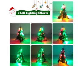 3D Mini PCB Christmas Tree with Music DIY Kit, SMD Component Soldering Kit