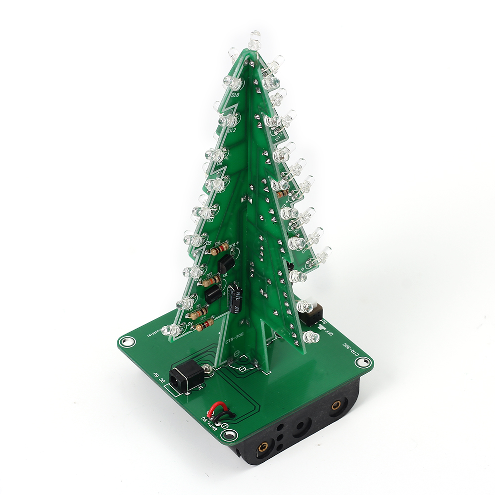 DIY 3D Xmas Tree 7 Color Flash LED Kits(7213) from ICStation on Tindie